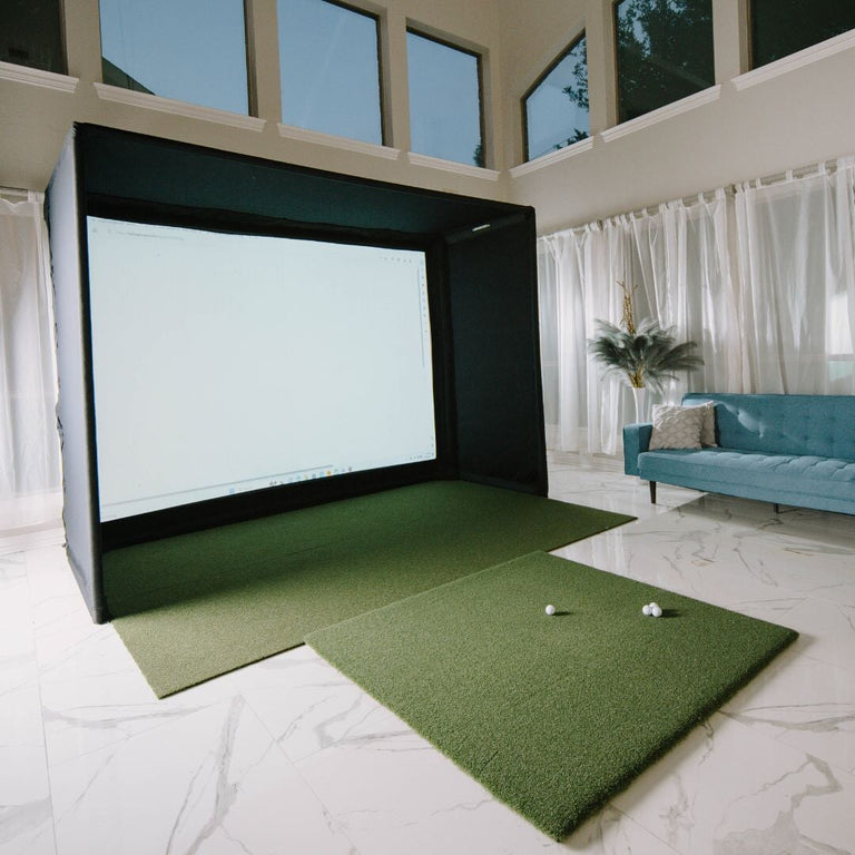 sig10 golf simulator enclosure at home