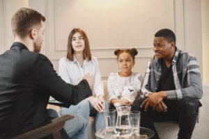 child support discussion with a counsellor