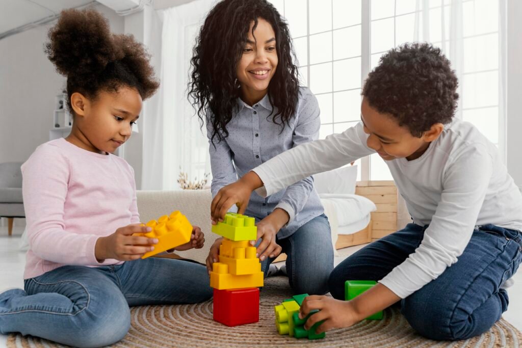 kids playing with toys